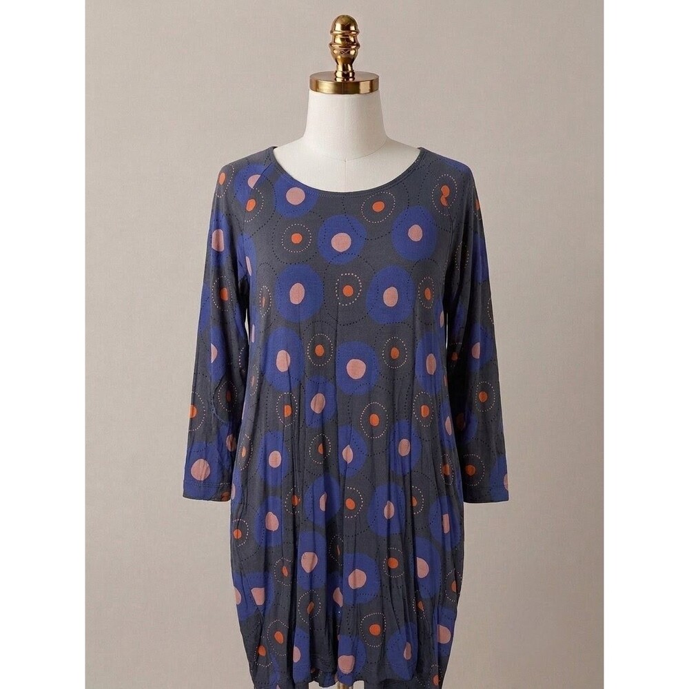 Gudrun Sjoden Artsy Long Sleeve Stretch Modal Tunic Dress - M